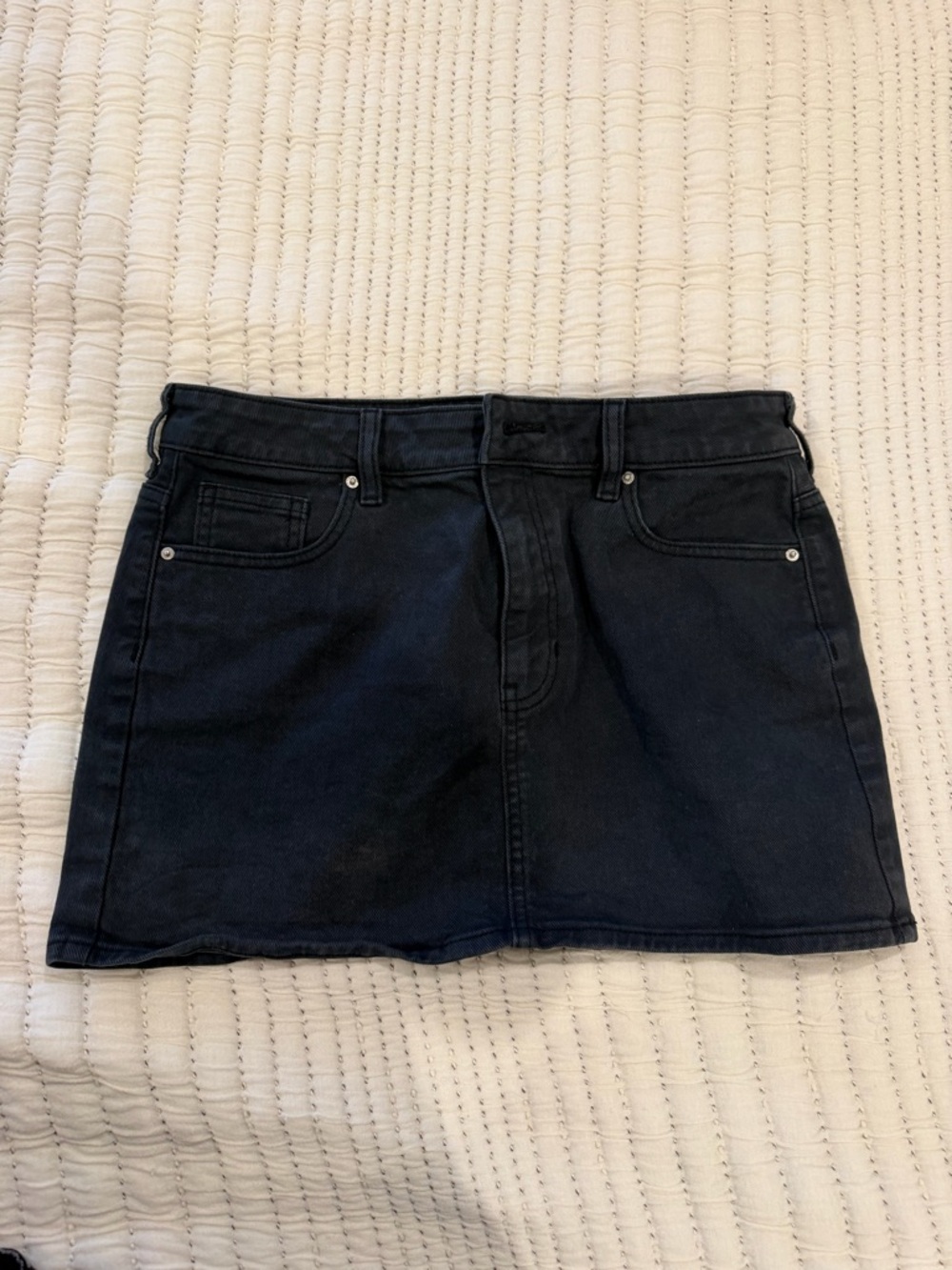 PacSun Black High-Waist Denim Skirt